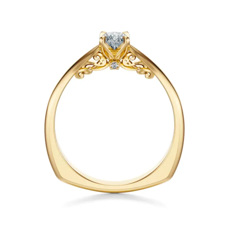 Pierścionek złoty z diamentem AJPZ_074